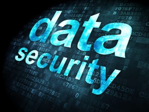 Safety concept: data security on digital background